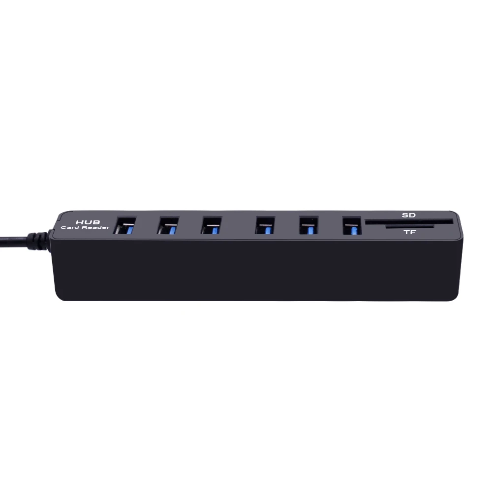 Usb хаб Combo 6 портов 2 0 Micro Card Reader SD/TF высокоскоростной Мульти USB разветвитель Hub все в