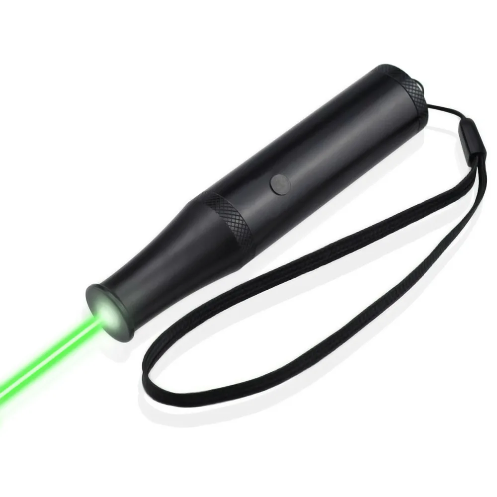 CWLASER 532nm форма бутылки зеленая лазерная указка с Lanyard и 16340 аккумуляторная батарея (5 цветов)