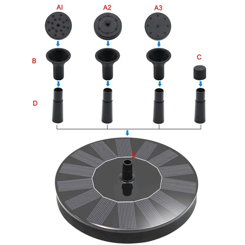 Солнечный фонтанный насос Birdbath light1.4W на солнечных батареях, открытый фонтан, панель, энергосберегающая лампа, комплект для пруда, сада, лужайки