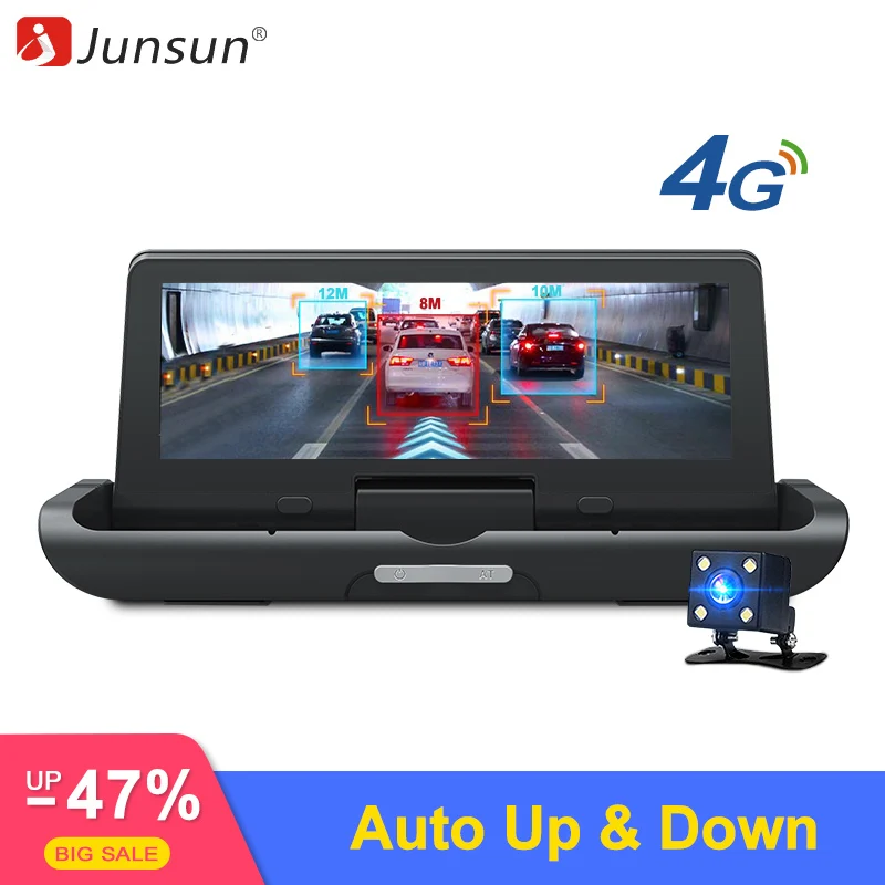Junsun 7 84 ''Авто 4 г ADAS Автомобильный dvr регистраторы FHD 1080 P заднего вида камера