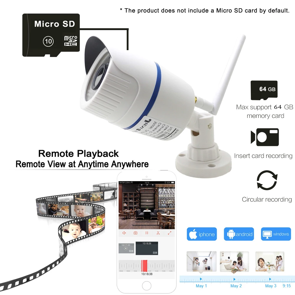 JIENUO Ip Wifi камера 1080P наружная 960P 720P Cctv безопасности Видео беспроводной Onvif 2mp наблюдения аудио Ipcam ночное видение дома