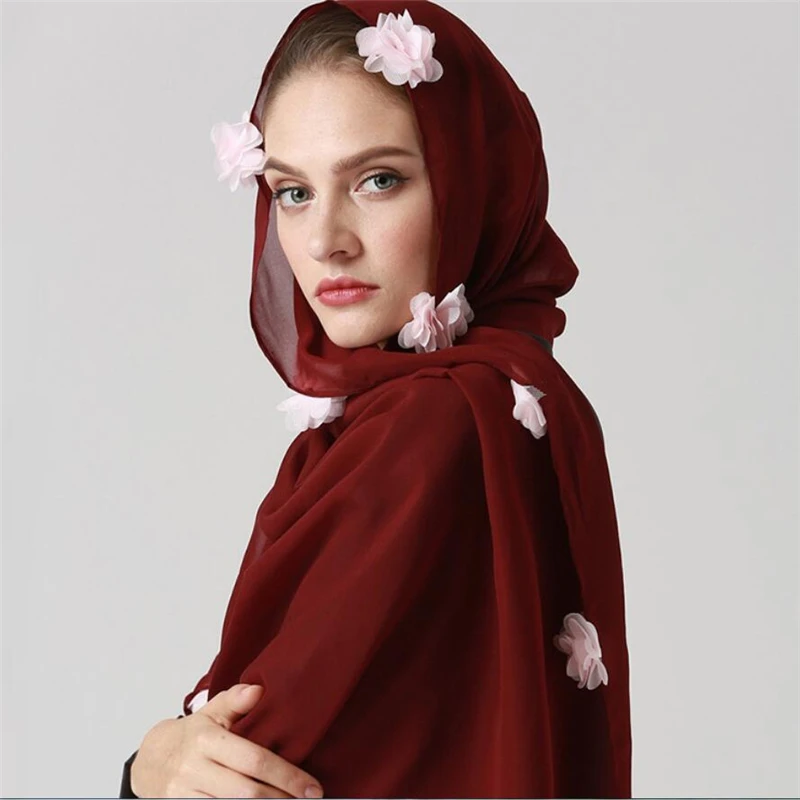 2019 Summer Floral Muslim head scarf for women islamic hijabs scarve