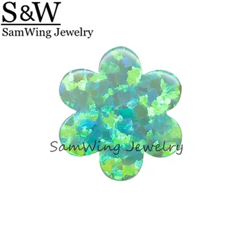 

50PCS/lot Lucky design Six leaf flower Special Shape Opal Lab created opal beads Synthetic Fire Opal DIY Jewelry Necklace