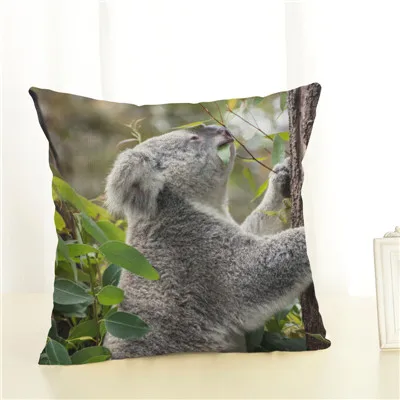 Новое поступление, наволочки для диванной подушки Koala, Мягкая Наволочка для украшения дома, наволочки, постельные принадлежности, хлопковые льняные квадратные - Цвет: 7