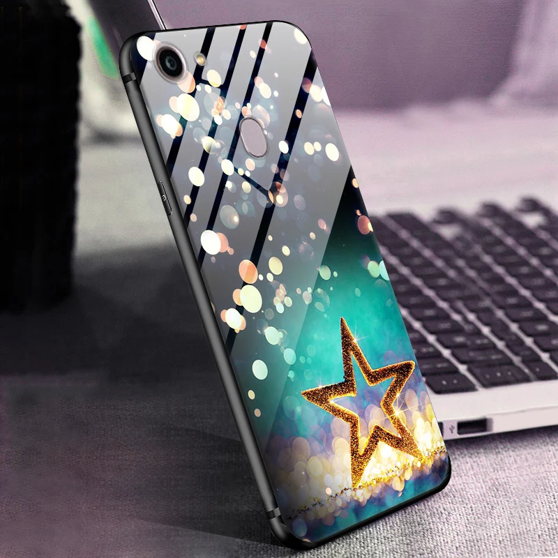 Закаленного стекла для OPPO F5 Чехол жесткий пластиковый цветной чехол для OPPO F5 Youth A73 A73T бампер чехол для телефона OPPOF5 F 5 Plus