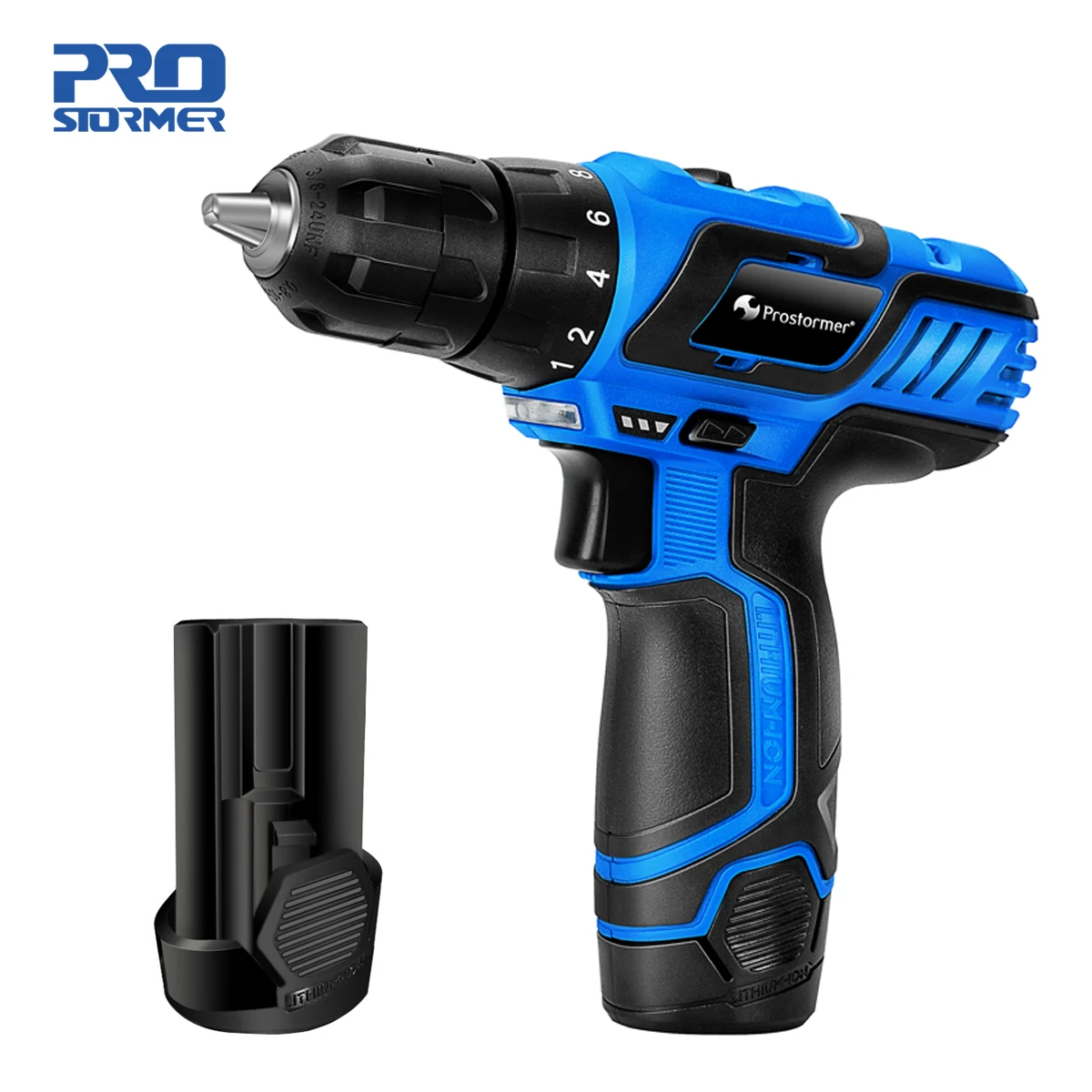 

PROSTORMER 12V Electric Drill Screwdriver with Drill bit Set 25NM 2000mah Fast Charging Rechargeable Household Mini Power Tools