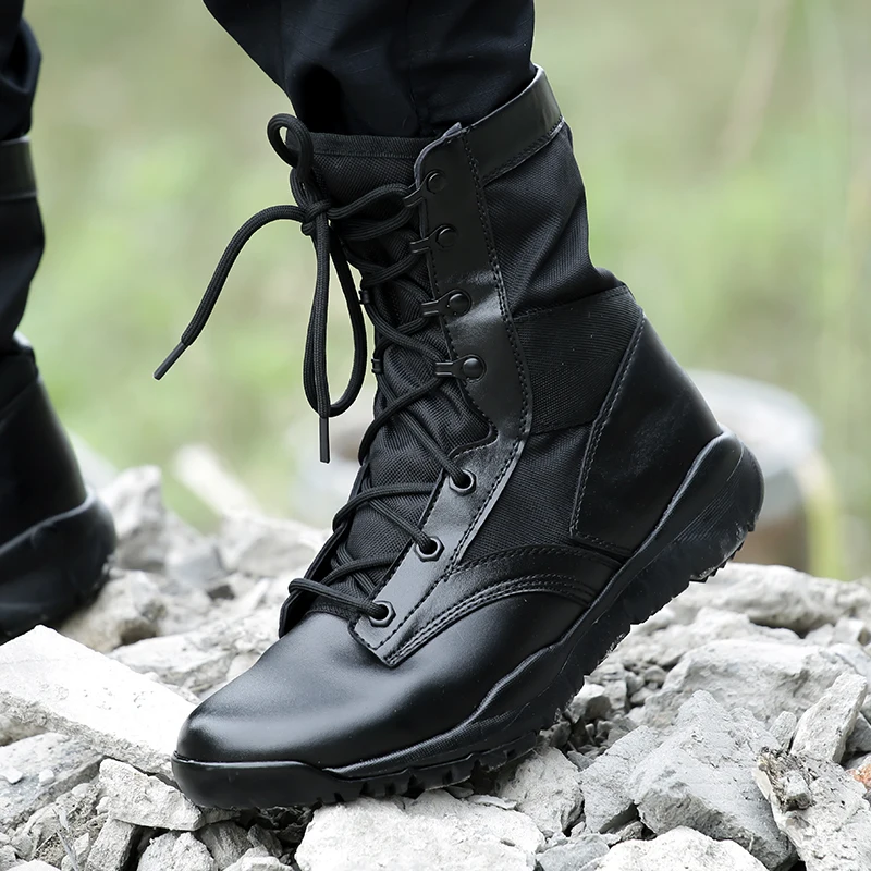 black tactical boots mens