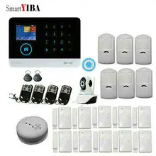 YIBA inteligente WiFi GSM GPRS RFID Serveillance de Vigilância Home Security Sistema de Alarme Casa Sistema de Segurança Sem Fio de Fumaça Sensor