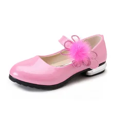 Spring Autumn Kids Fashion Princess Flat Shoes Girls Bow PU Leather Child Dance Shoes School Girl Shoes Big&Little