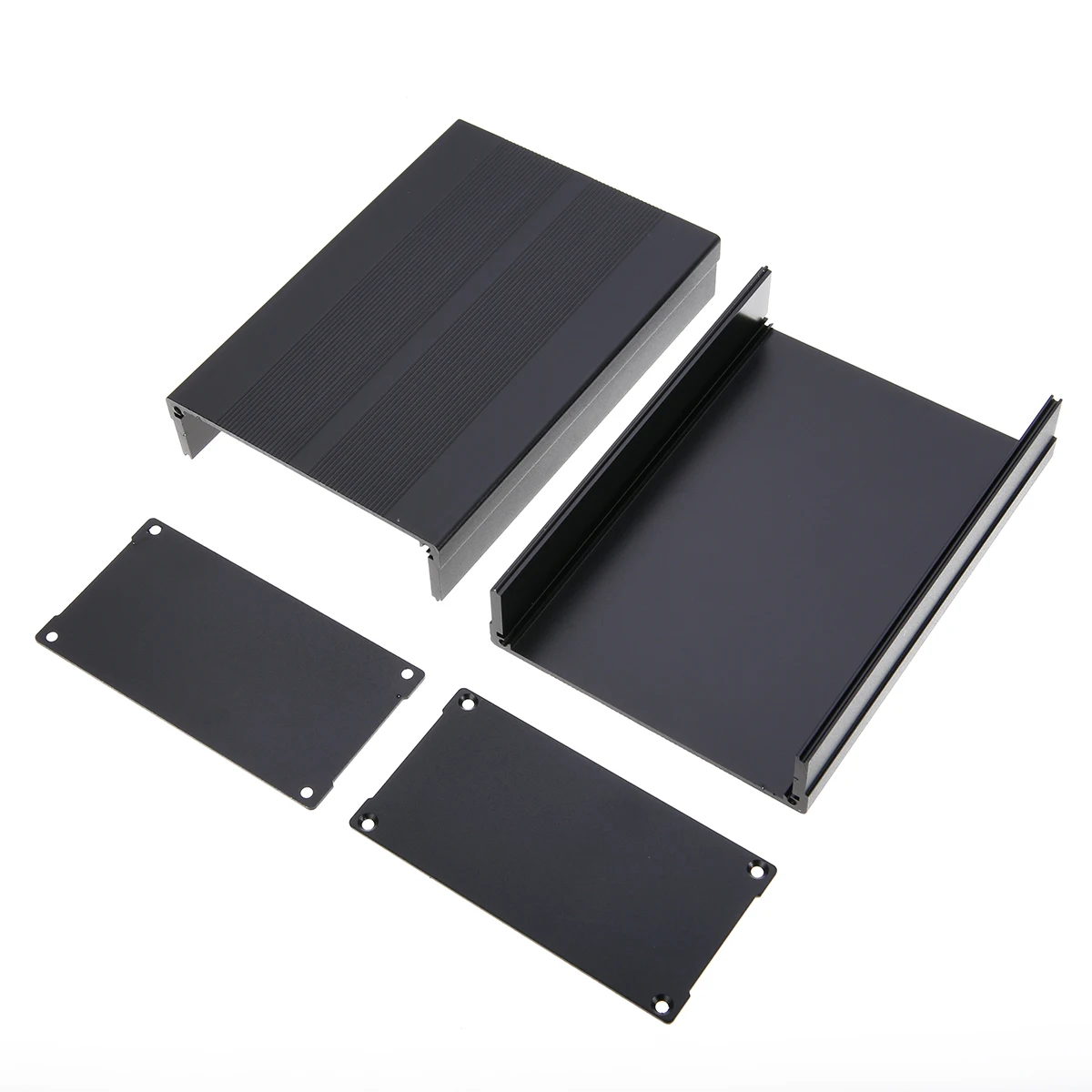 New DIY Aluminum PCB Instrument Box Enclosure Case Circuit Board Project Electronic Black 150x105x55mm