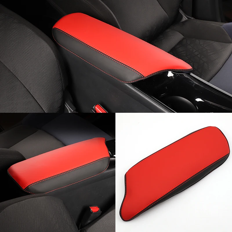 

Interior Armrest Cover Protective Auto Center console Lid Pad Cushion Mat For Toyota C-HR 2016-2019 PU Leather