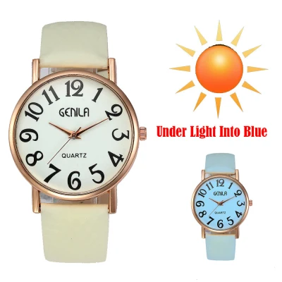 Женские часы relogio feminino новые модные классические кварцевые наручные часы с изменением температуры reloj mujer - Цвет: 1