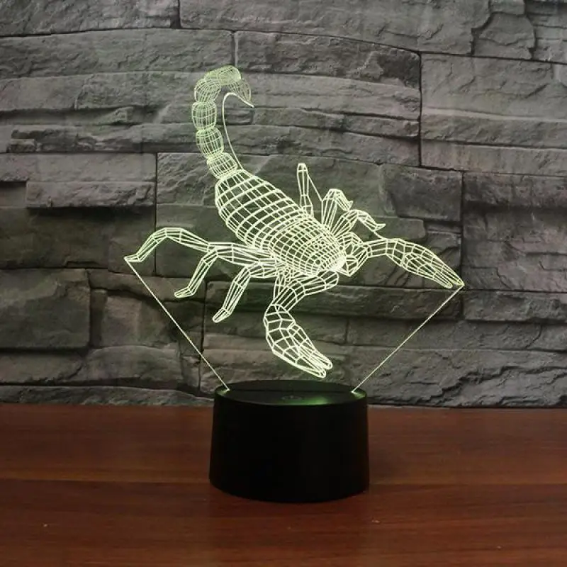 3d лампа Scorpion с дистанционным управлением питанием от USB и аккумулятора