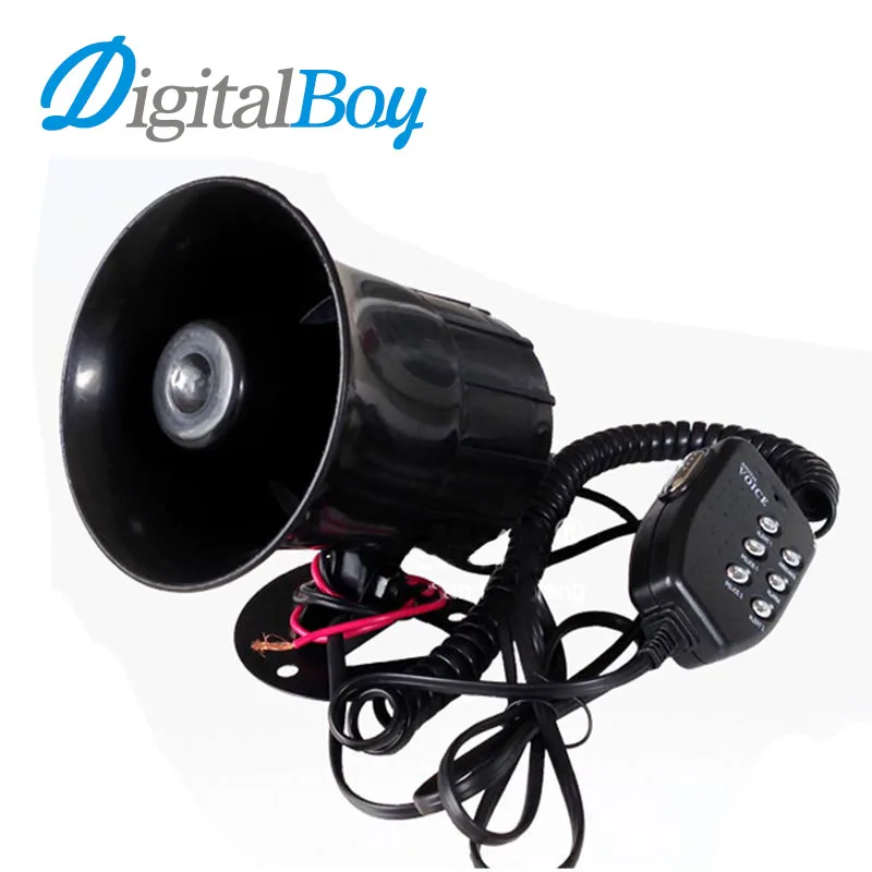 Digitalboy 6 Sounds Tone Motorcycle Car Horn 12V 100W 125db Electronic