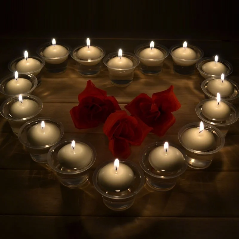 10 шт круглая вода плавающая свеча-диск плавающие свечи предложить свадьбу событие День Рождения Декор для дома комнаты без дыма - Цвет: A