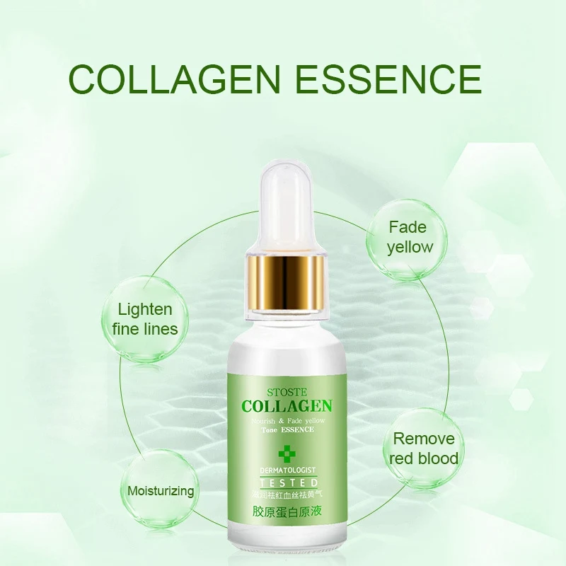 

Pure Natural Collagen Stock Solution Moisturizing Lighten Fine Line Shrink Pores Face Serum Collagen Essential Liquid