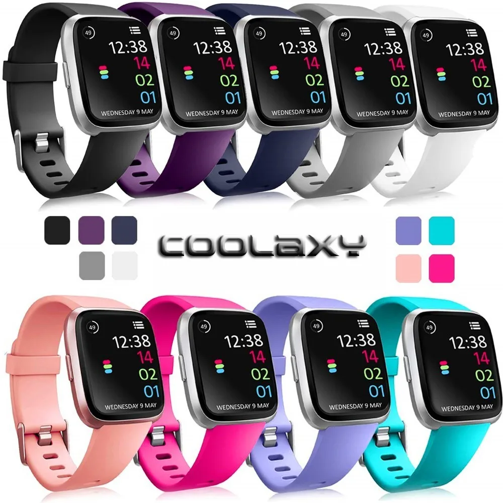 

Coolaxy Silicone Replacement Band For Fitbit Versa Lite Strap Sports Smart Watch Wrist Bracelet Strap For Fitbit Versa Band