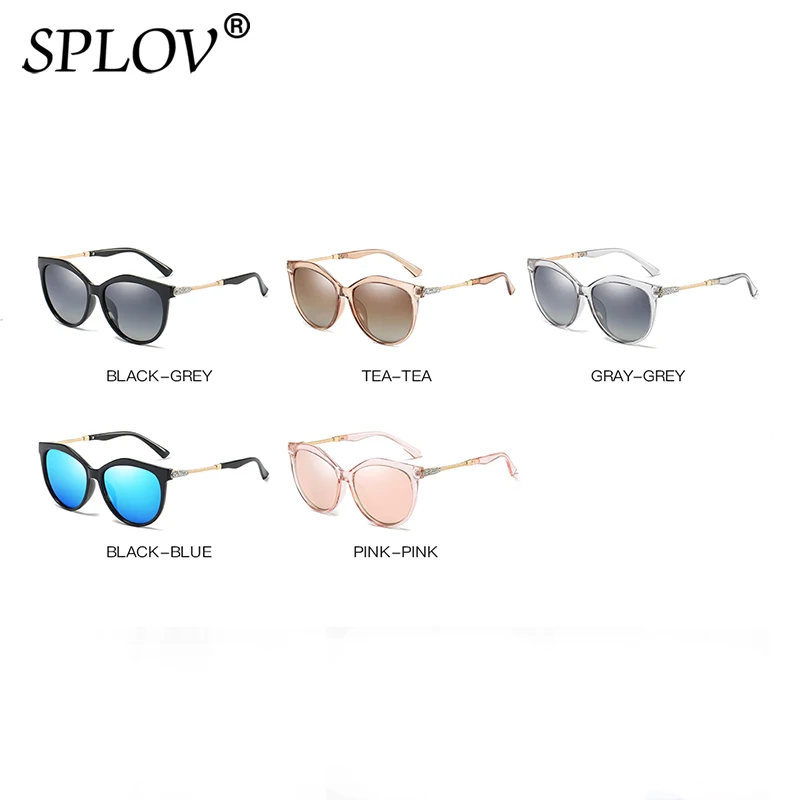 SPLOV Women Polarized Sunglasses Vintage Oval Diamond Sun Glasses Lady Luxury Brand Designer Driving Glasses Gafa De Sol UV400