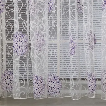 

Curtain Factory Price! Room Floral Tulle Window Curtain Drape Panel Decal Scarf Valances Door Decor