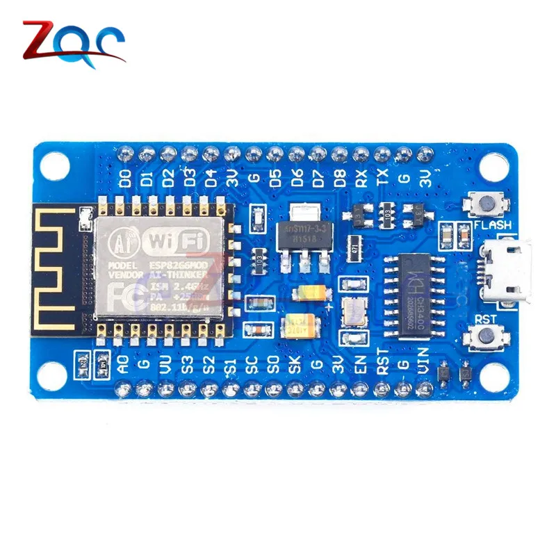 

CH340G ESP8266 ESP-12F Nodemcu Wireless WIFI Module Network Development Board USB IO Ports PCB Antenna 4.5-9V