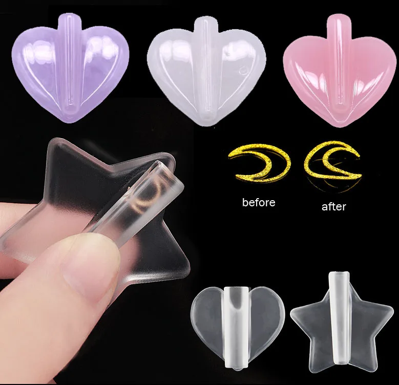 

Clear Nail Art Metal Slice Embossed Mold Metal Frame Bend Curve Making Model Acrylic Pressed Mold DIY Manicure Tool