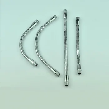 

2 pieces/lot M10 male screw thread Soft Light metal Flexible conduit hose pipe metal gooseneck hose serpentine tube clamp lamp