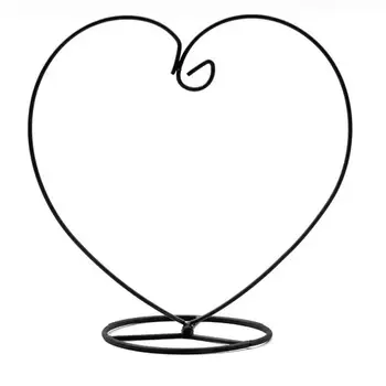 

3pcs/pack height=32cm Big Size Heart Shaped Metal Stand Creative Hanging Glass Globe Terrarium Decorative Metal Stand black