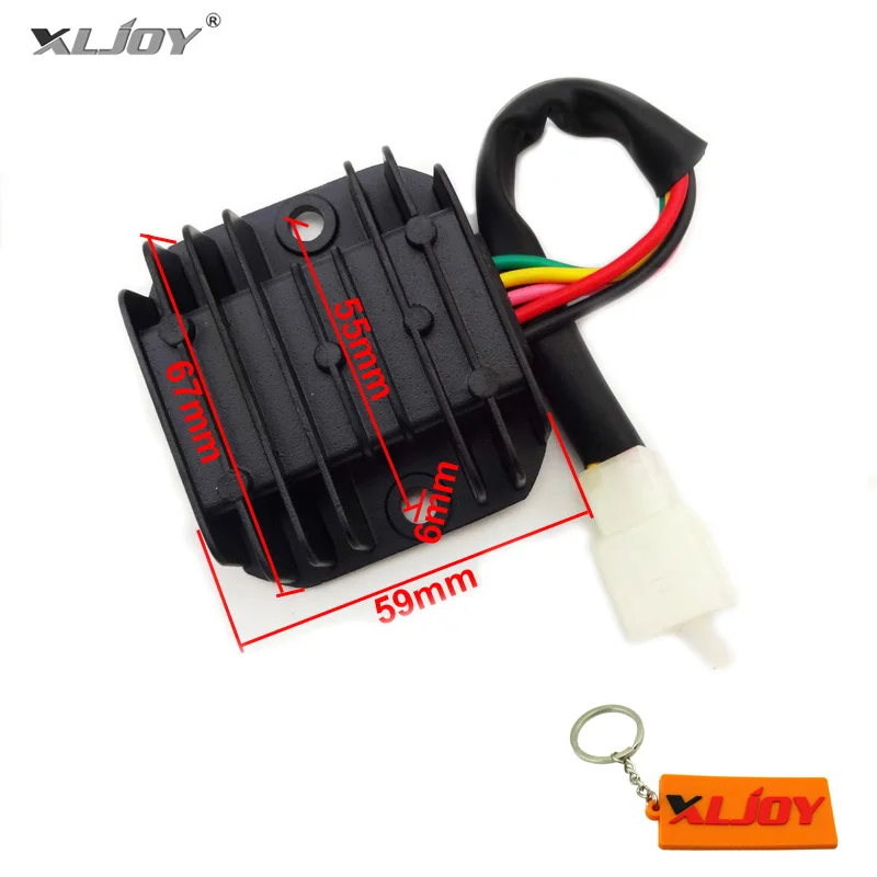 

XLJOY Rectifier Male Plug 5 Pin 5 Wire Voltage Regulator Rectifier For GY6 50cc 125cc 150cc Scooter Honda CG125