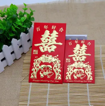 

50pcs/batch of small red envelopes, wedding envelopes, custom surnames, personalized invitations, Chinese New Year, red envelope