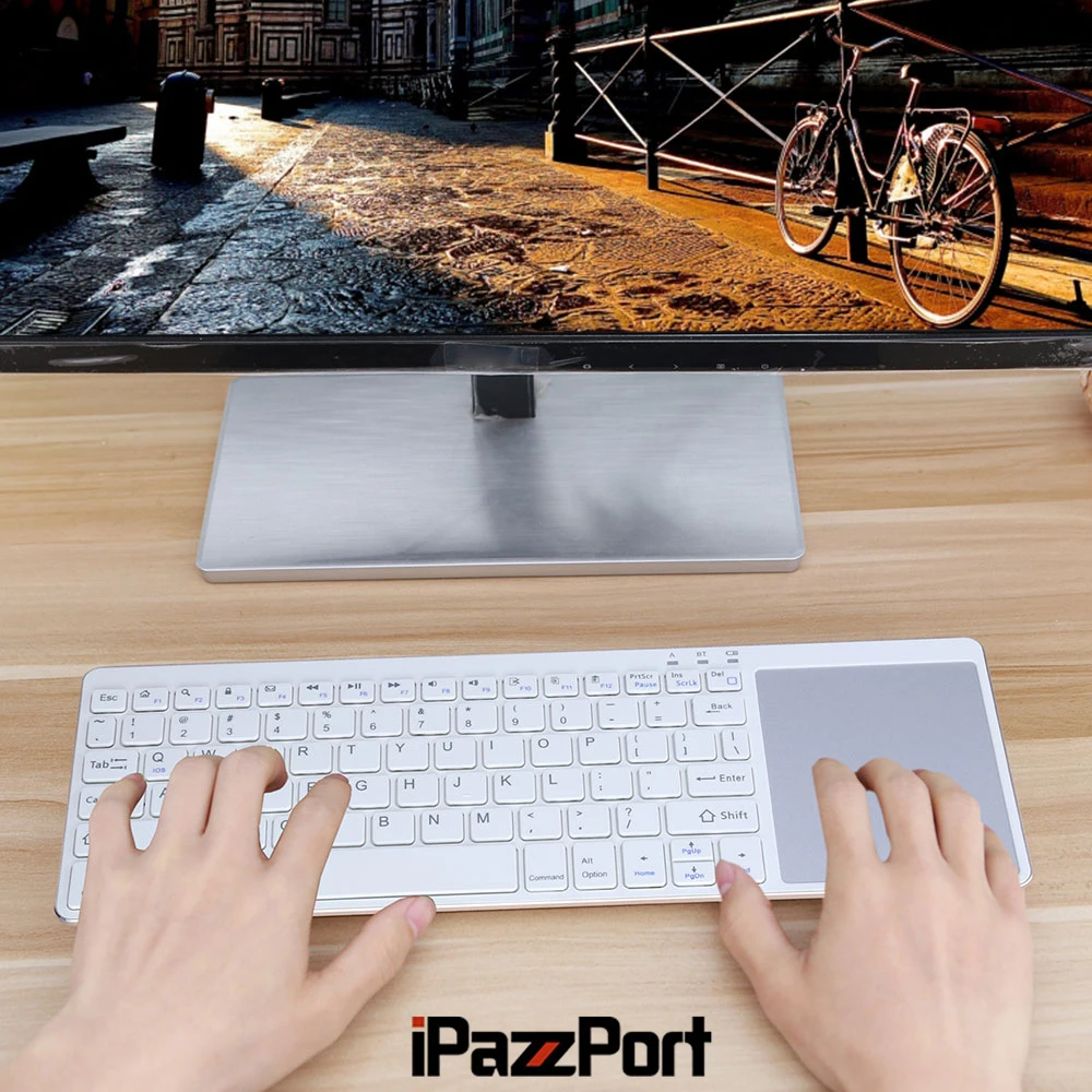 

iPazzPort 65BT Wireless Bluetooth Keyboard BT3.0 Ultra-slim Design 80 Keys Keyboard for iOS Android Windows PC tablet TV Phone