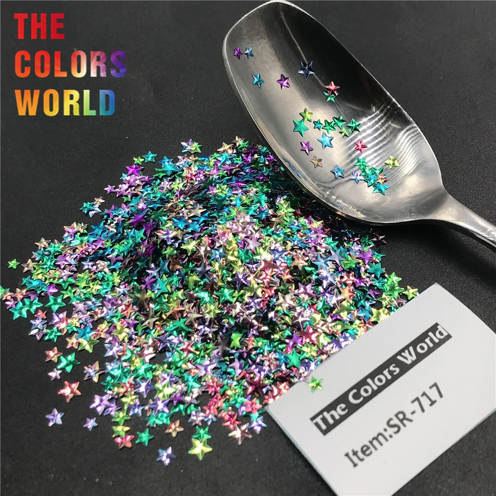 TCT-346 Chameleon 3D Star Stereoscopic Nail Glitter Nail Art Decoration Face Paint Tattoo Tumblers Crafts Festival Accessories