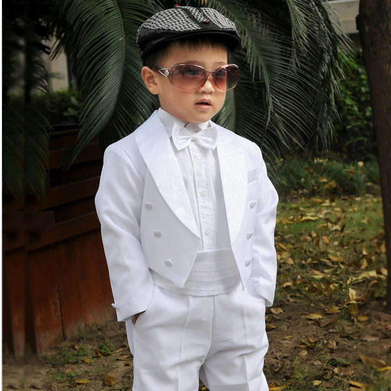 Children's clothing male child tuxedo five pieces set child birthday