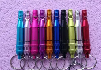 

400PCS Aluminum whistle Keychain For Outdoor Emergency Survival Safety Sport Random Color Portable seal waterproof whistle