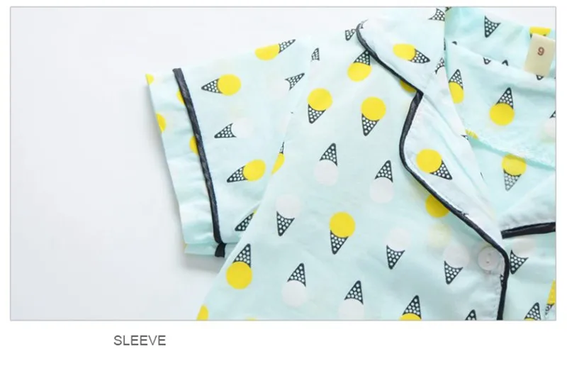COOTELILI Baby Girl Clothes Toddler  Kids Boy Summer Clothes Ice Cream Printing Pijama Infantil Comfortable Pajama Set 80-120cm  (9)