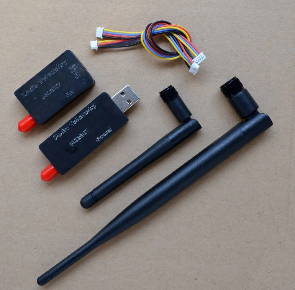 

Long Range 3DR Wireless Data Transmission 433M 500mW RX+TX Telemetry for APM Pixhawk FPV system & 2.5DB Antenna
