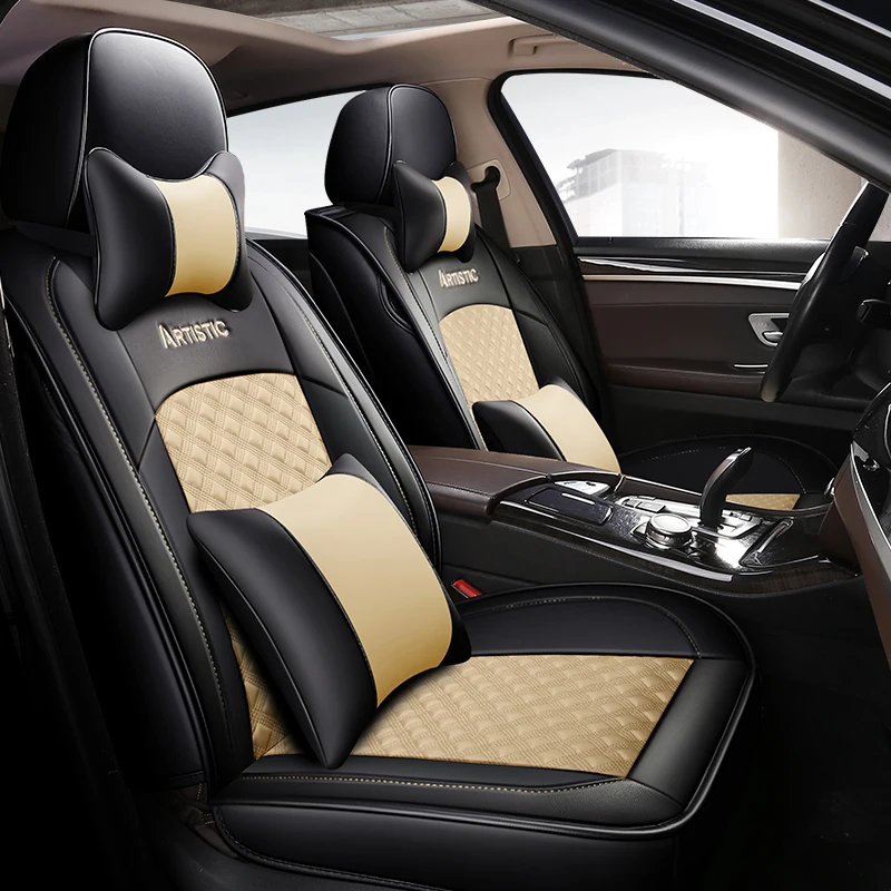 

New leather Universal auto car seat covers for mitsubishi pajero 4 2 sport outlander xl asx accessories lancer covers cushion