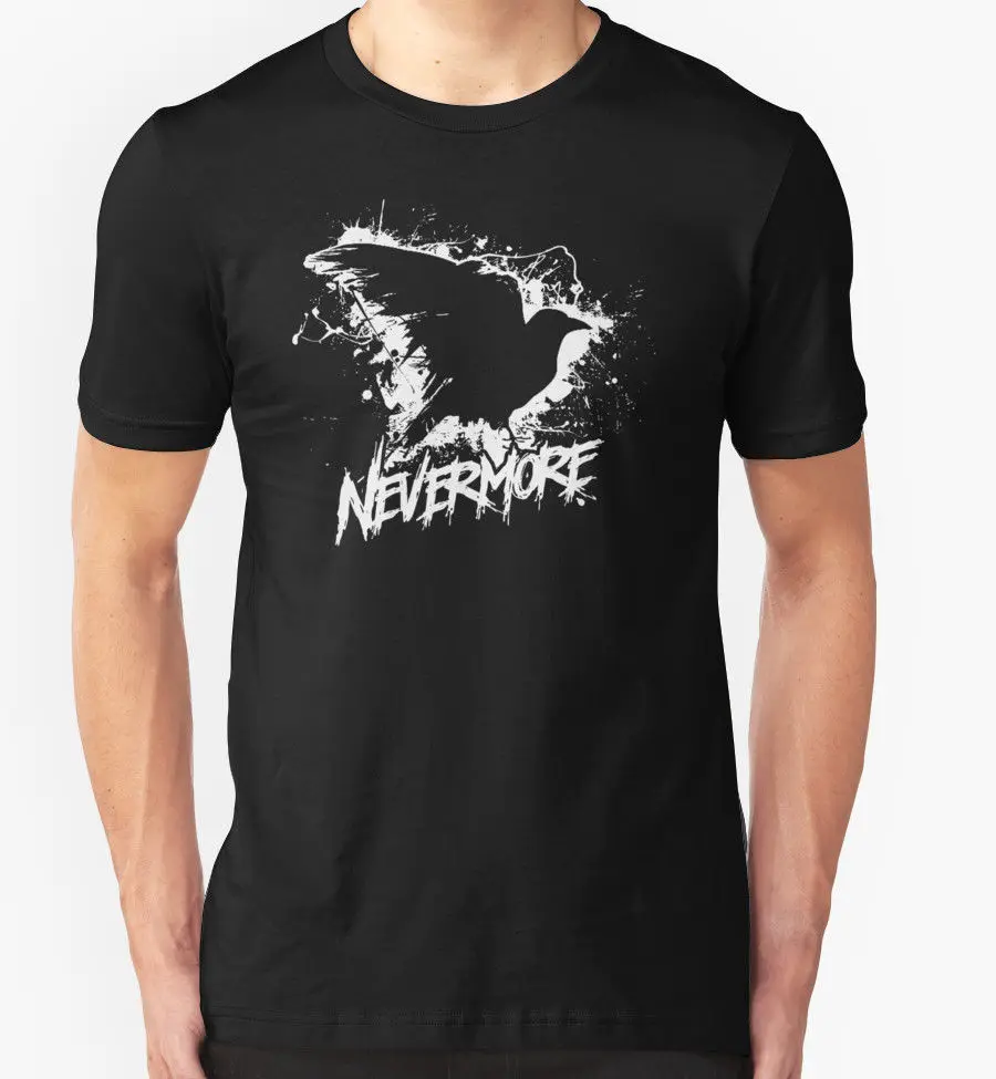 NEVERMORE футболка тяжелый металл музыка мужские черные Изделие из хлопка с
