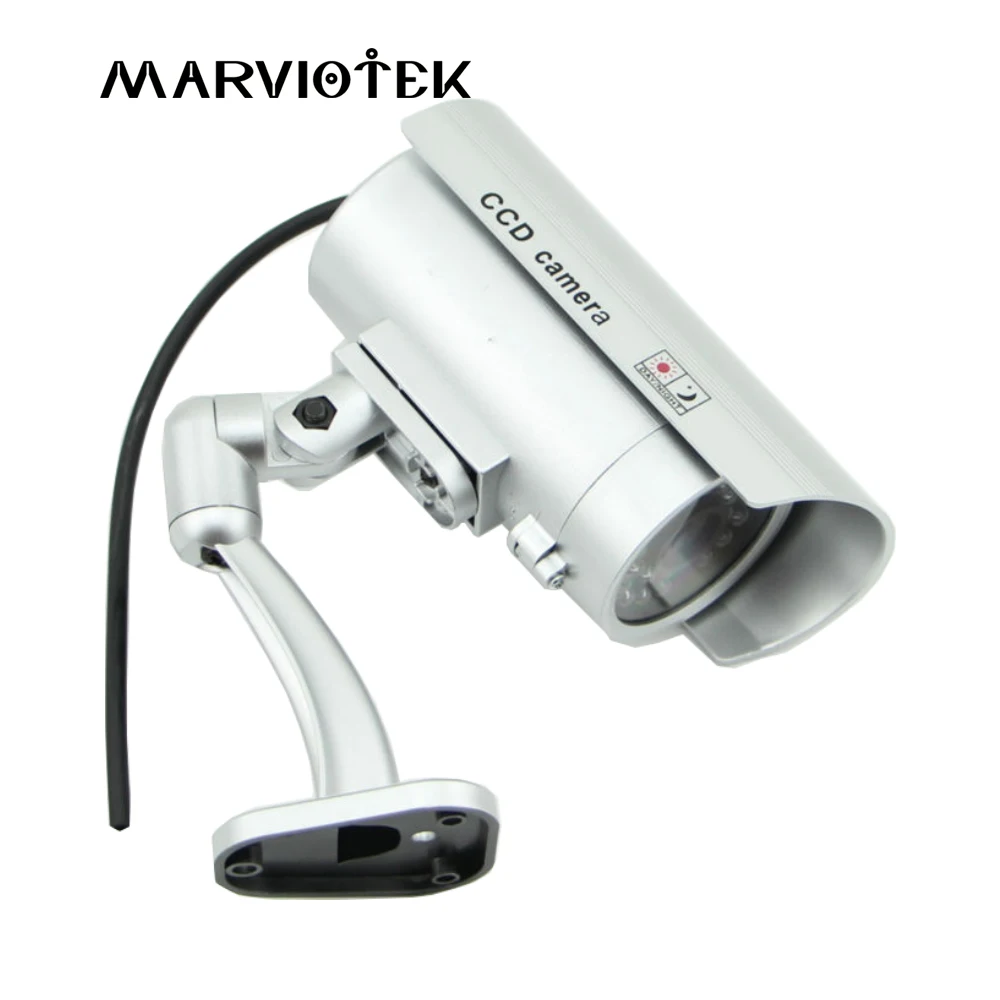 Dummy Camera Waterproof Outdoor Home Security Video Surveillance CCTV Dummy Cameras Bullet Camera With LED Light Fake Camera