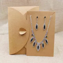 20 шт для ремесла из картона Подставка для ожерелья упаковка свадьбы/пригласительные карты упаковка конвертов упаковка для ювелирных изделий Пользовательский логотип доступен