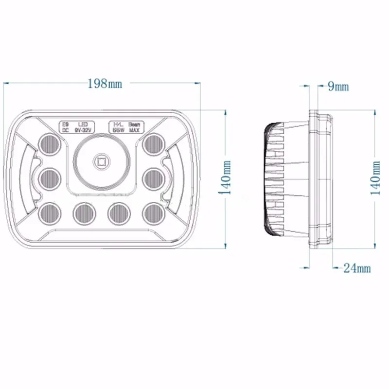 Для Jeep Wrangler YJ Cherokee XJ Trucks 4X4 Offroad с ангельскими глазами DRL 6 ''x 7'' 5x7 дюймов