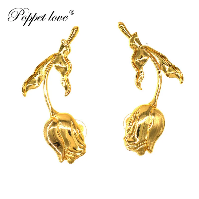 Купить Золотые Серьги Роза