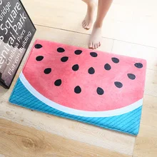 Домашняя кухня мультфильм арбуз фланелевый коврик для ванной двери Впитывающий Коврик коврик для ванной комнаты