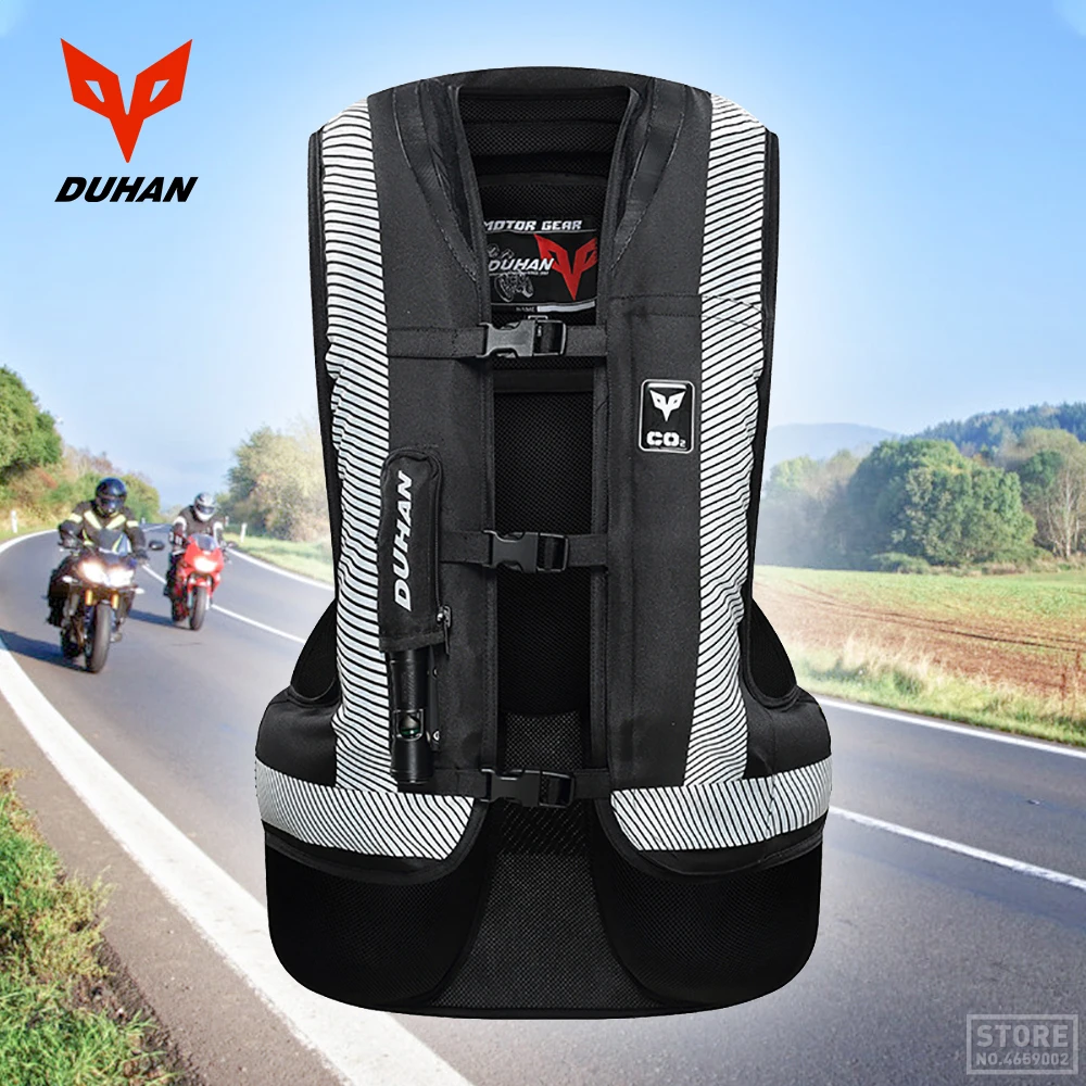 

DUHAN Motorcycle Jacket Air-bag Vest Motorcycle Vest Air Bag System Protective Gear Reflective Motorbike Airbag