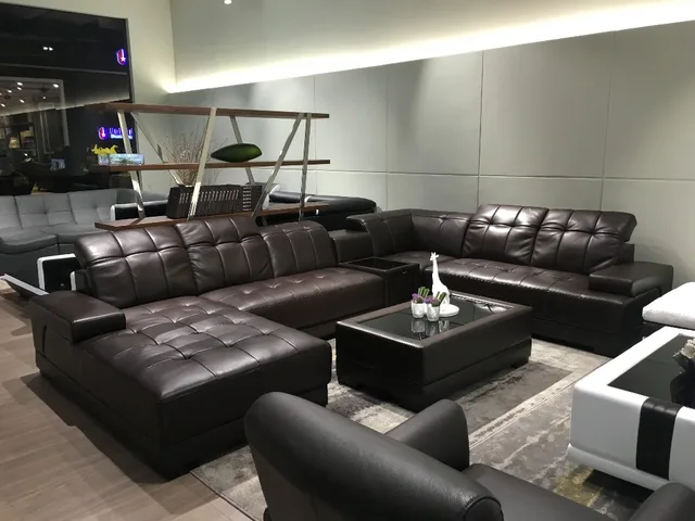 Divani per soggiorno con divani angolari in pelle per design moderno ... Divani per soggiorno con divani angolari in pelle per design moderno ...