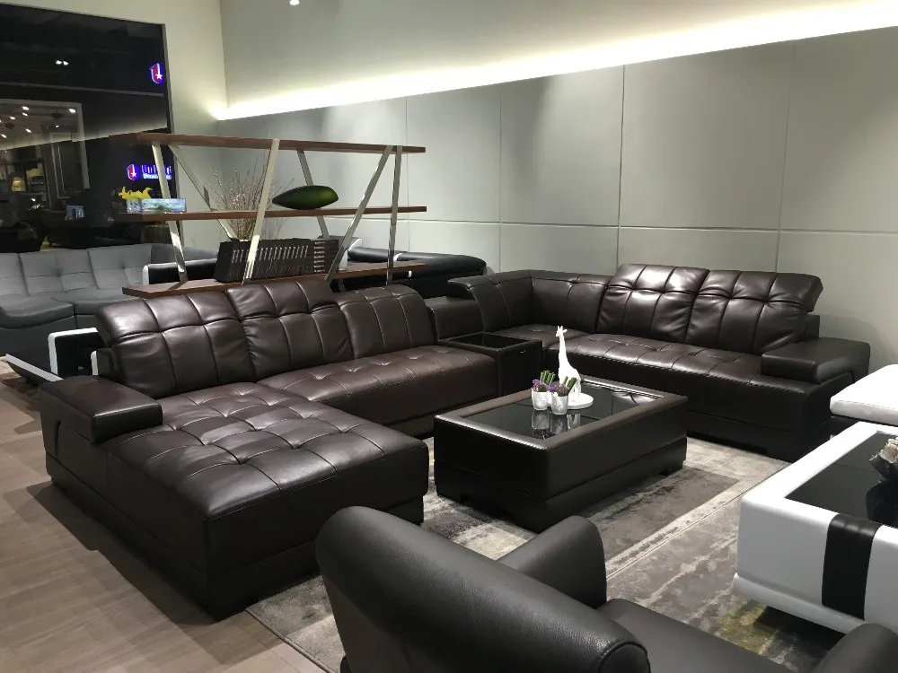 

Modern leather corner sofas with large corner sofa set