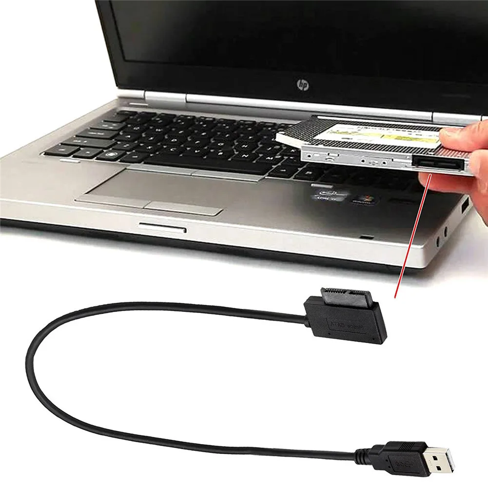 Новый кабель Sata для ноутбука адаптер с разъемом SATA на USB 6 Pin + 7Pin 2 0 cd rom 13 контактный