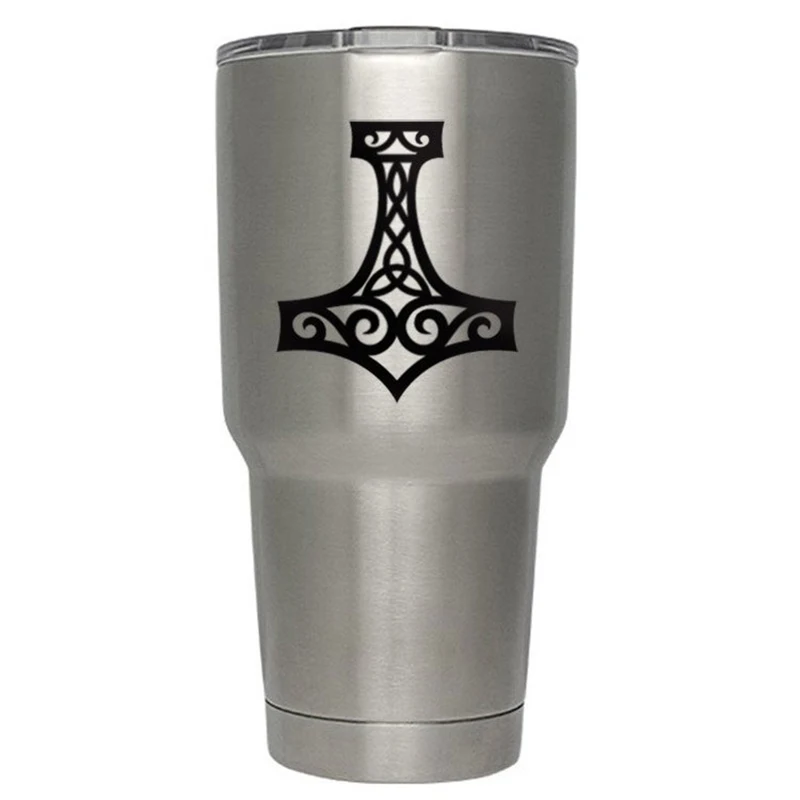 Hammer Mjolnir Vinyl Decals Bottle Decoration