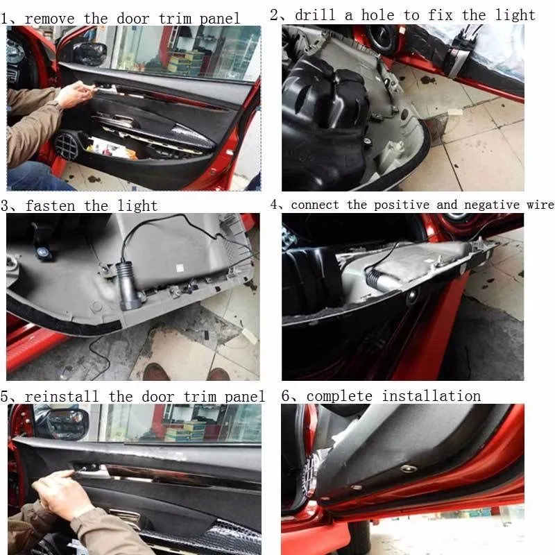 AEING 2 шт. SRT8 светодиодный светильник для дверей Dodge Chrysler белый с логотипом Ghost