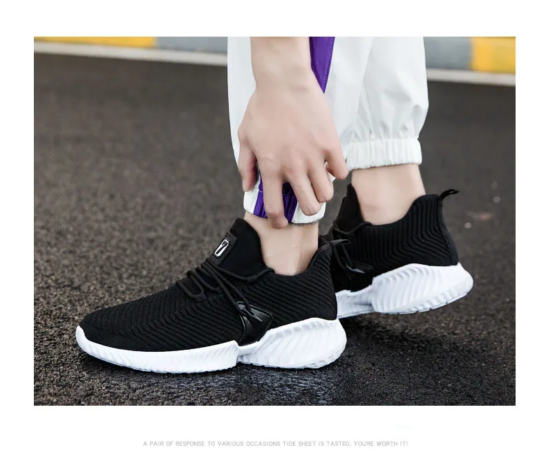 Взрослая обувь для бега, мужские кроссовки высокого качества, мужские осенние кроссовки на шнуровке с воздушной амортизацией, спортивная обувь, мужская обувь, черная, белая, серая