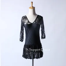 Танцующие девушки из группы поддержки Для женщин гипюровое приталенное платье латинский танец Пижама для детей и взрослых, джаз современные костюмы для сцены C173